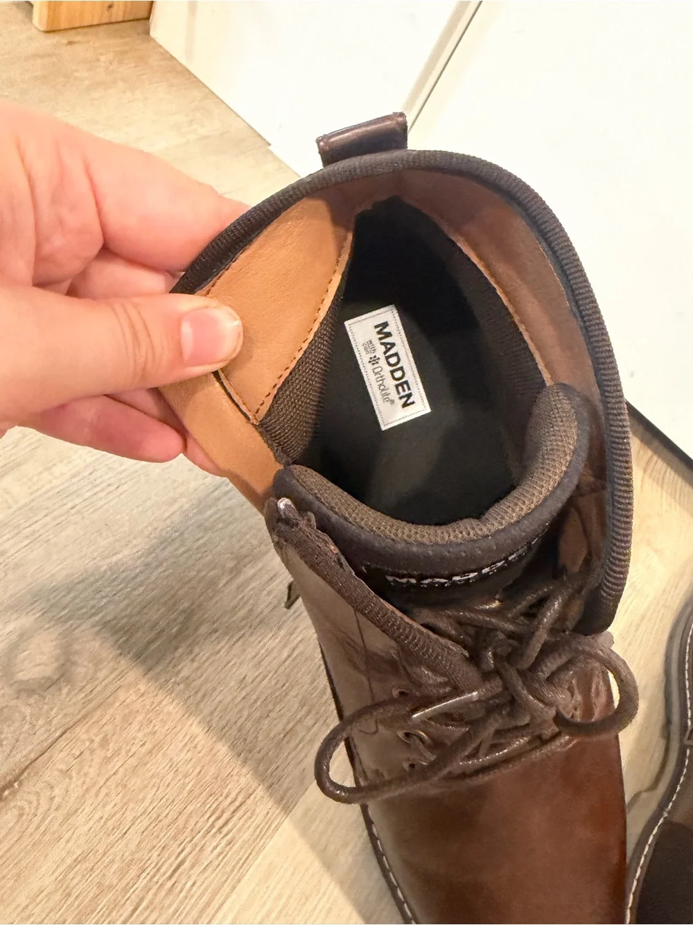 Steve Madden Men's Brown Leather Chukka Boots Size 13
